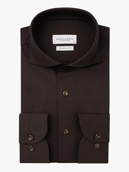 Profuomo SHIRT X-CUTAWAY SF BRWN
