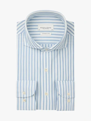 Profuomo SHIRT X-CUTAWAY SF L.BLUE