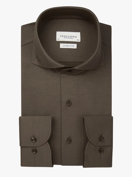Profuomo SHIRT X-CUTAWAY SF L.BRWN