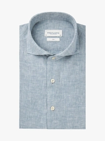 Profuomo SHIRT X-CUTAWAY SF M.BLUE
