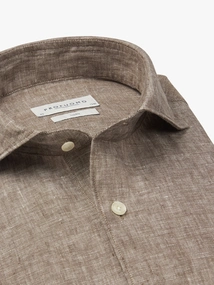 Profuomo SHIRT X-CUTAWAY SF M.BROWN