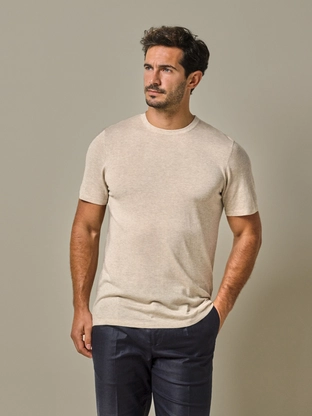 Profuomo T-SHIRT CREW NECK SS BEIGE