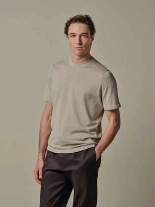 Profuomo T-SHIRT CREW NECK SS BEIGE