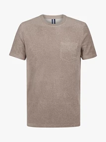 Profuomo T-SHIRT TOWELLING SS BROWN MEL
