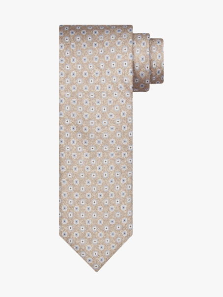 Profuomo TIE SILK PRINT BEIGE
