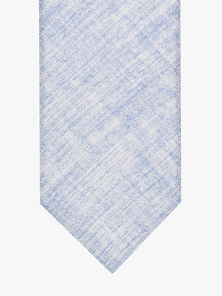 Profuomo TIE SILK PRINT LIGHT BLUE