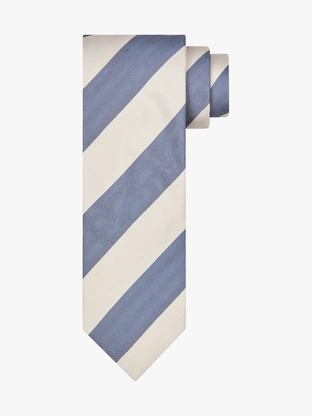 Profuomo TIE SILK WOVEN BLUE