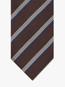 Profuomo TIE SILK WOVEN BROWN