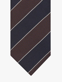 Profuomo TIE SILK WOVEN BROWN