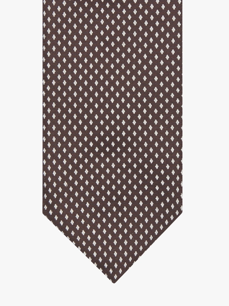 Profuomo TIE SILK WOVEN BROWN
