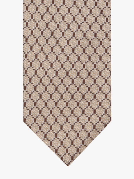 Profuomo TIE SILK WOVEN BROWN