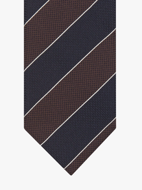 Profuomo TIE SILK WOVEN BROWN