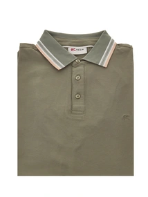 R-1854 Brick Polo Plain Contrast Collar