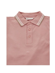 R-1854 Brick Polo Plain Contrast Collar