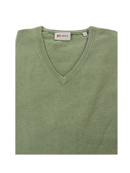 R-1854 Vince V-neck Pullover Flat Knit
