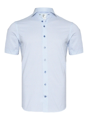 R2 Light blue design on knitted