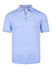R2 Linen cotton knitted polo