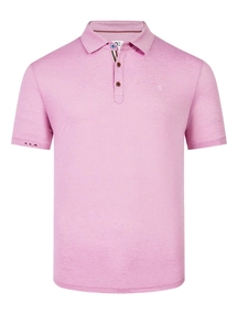 R2 Linen cotton knitted polo