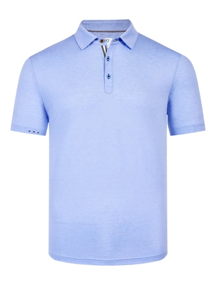 R2 Linen cotton knitted polo