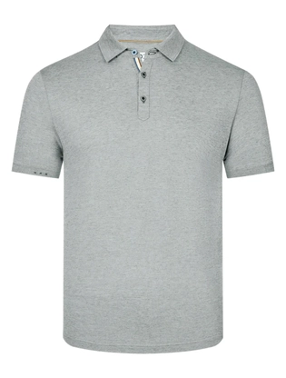 R2 Linen cotton knitted polo