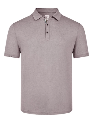 R2 Linen cotton knitted polo
