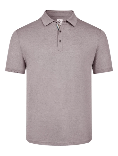 R2 Linen cotton knitted polo