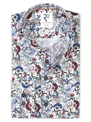 R2 Multicolour flower print on poplin