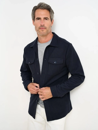 R2 Navy dessin knitted