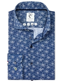 R2 navy small paisley flower