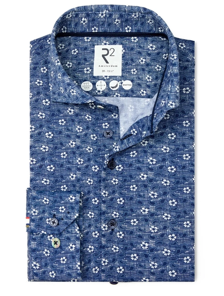 R2 navy small paisley flower
