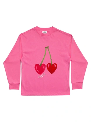 Salty Stitch Salty skater tee cherry
