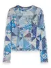 Scotch & Soda All over print mesh LS t-shirt