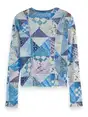Scotch & Soda All over print mesh LS t-shirt