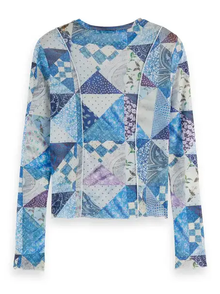 Scotch & Soda All over print mesh LS t-shirt