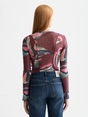 Scotch & Soda All over printed mesh long sleeve T