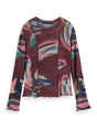 Scotch & Soda All over printed mesh long sleeve T