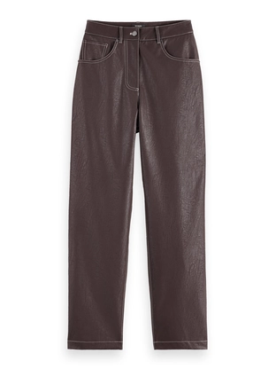 Scotch & Soda Aurora faux leather high rise strai