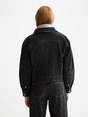 Scotch & Soda Black denim textured oversized jack