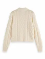 Scotch & Soda Cable stitch polo neck pullover