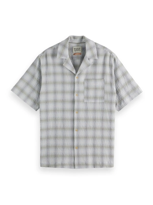 Scotch & Soda Checked short-sleeved relaxed-fit s