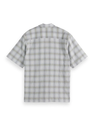 Scotch & Soda Checked short-sleeved relaxed-fit s