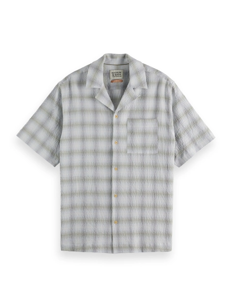 Scotch & Soda Checked short-sleeved relaxed-fit s