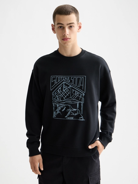 Scotch & Soda Chest Logo Sweatshirt