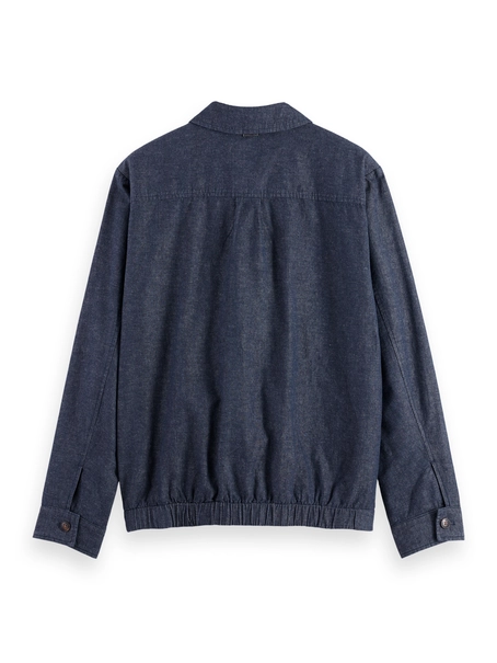 Scotch & Soda Cotton linen zip-thru twill blouson