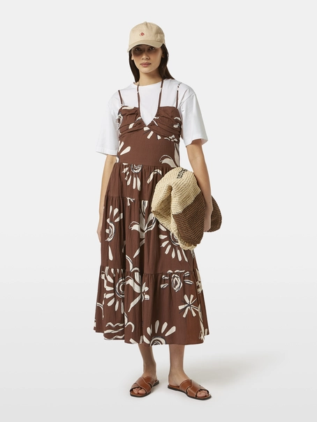 Scotch & Soda Cotton seersucker midi dress