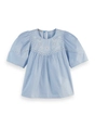 Scotch & Soda Cotton twill embroidered top