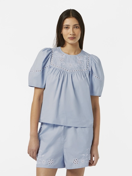 Scotch & Soda Cotton twill embroidered top