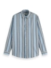 Scotch & Soda Crinkled-stripe regular fit shirt
