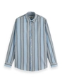 Scotch & Soda Crinkled-stripe regular fit shirt