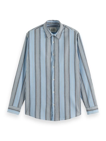 Scotch & Soda Crinkled-stripe regular fit shirt